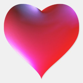 Three Dimensional Style Heart Symbol Red Miami Heart Sticker by TerryBain at Zazzle