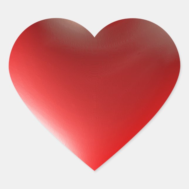 Three Dimensional Style Heart Symbol Red Sticker (Front)