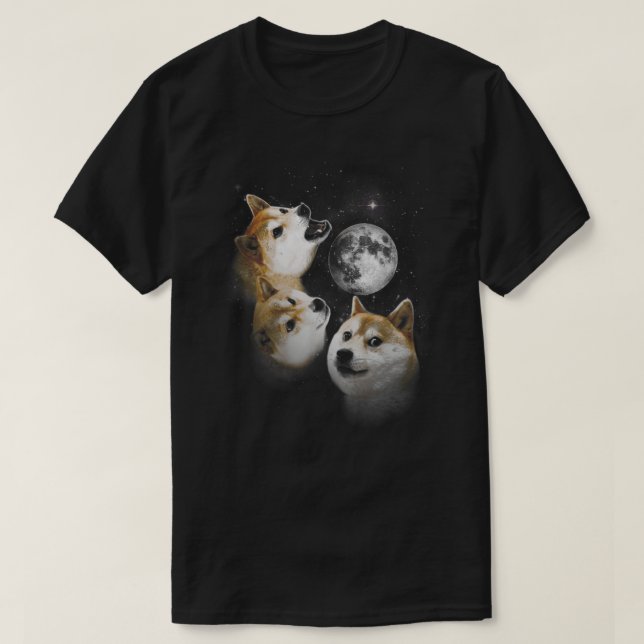 Three Doge Moon Essential T-Shirt (Design Front)