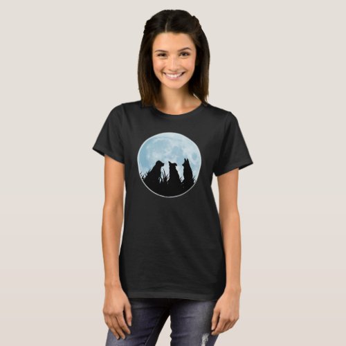 Three Dogs at Night T_Shirt