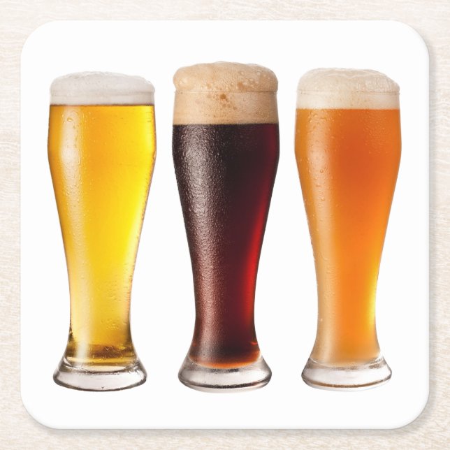Three Draft Beers Coaster (Front)