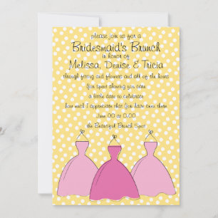 Three dress sketch invitation