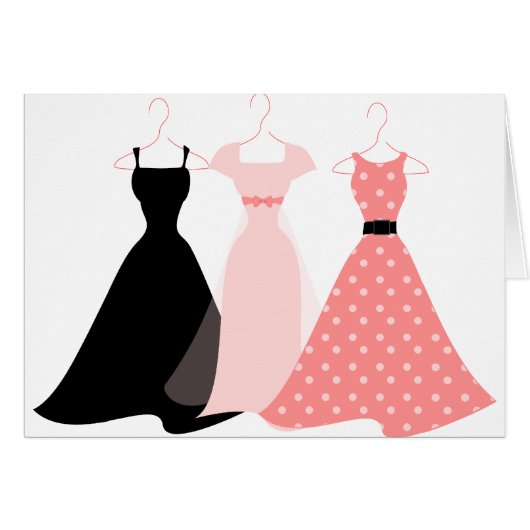 Three Dresses Cards (Front Horizontal)