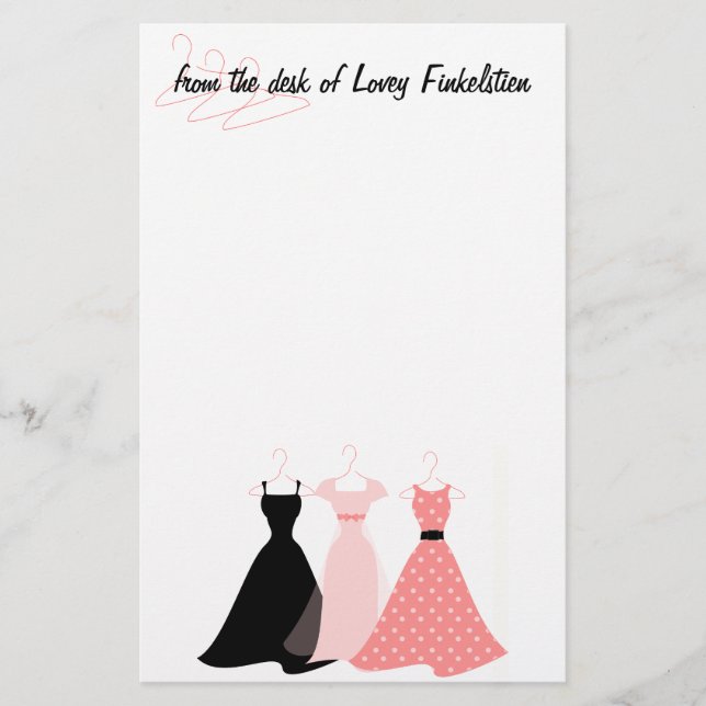 Three Dresses Stationery (Front)