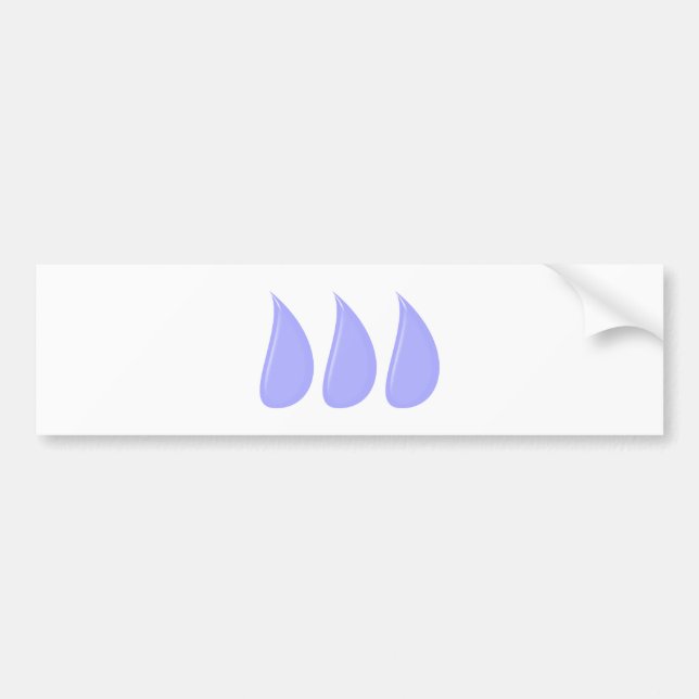 three drops of tears three drops tears bumper sticker (Front)
