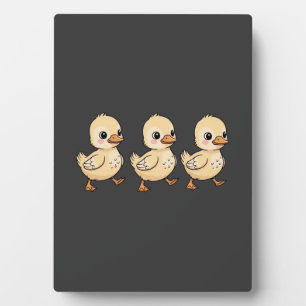 Three Ducklings Walking in a Row – Cute Plaque