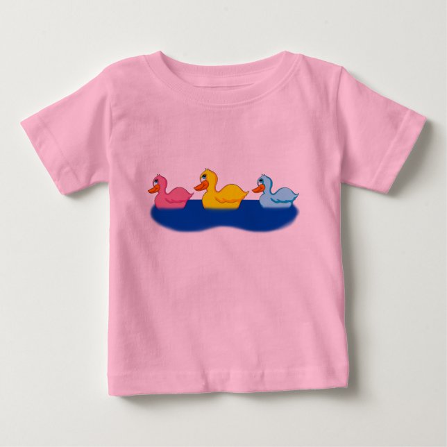 Three Ducks Toddler Ruffle Tee (Front)