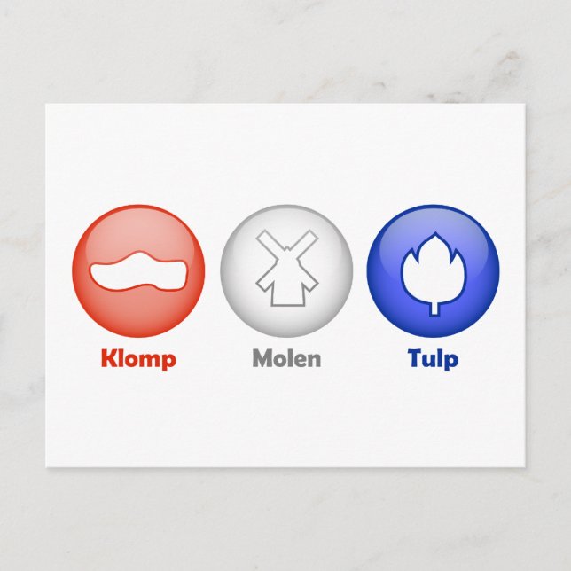 Three Dutch Icons Postcard (Front)