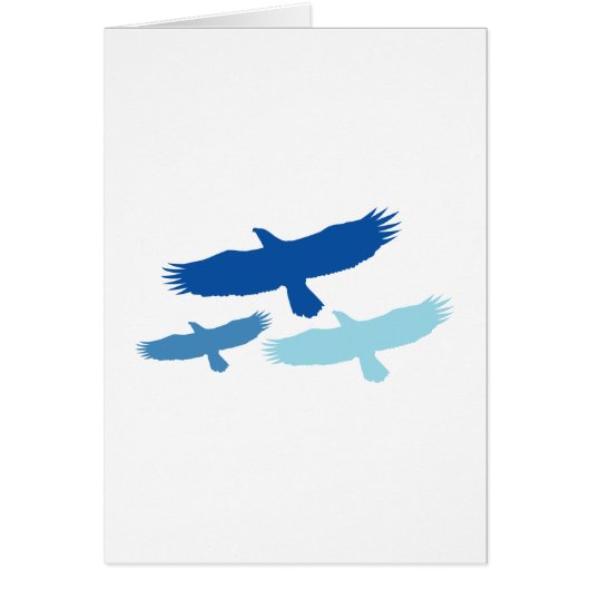 Three Eagles Flying (Blue) Cards (Front)