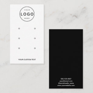 Three Earring Display Card Logo Jewelery Display