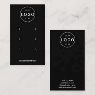 Three Earring Display Card Logo Jewelery Display
