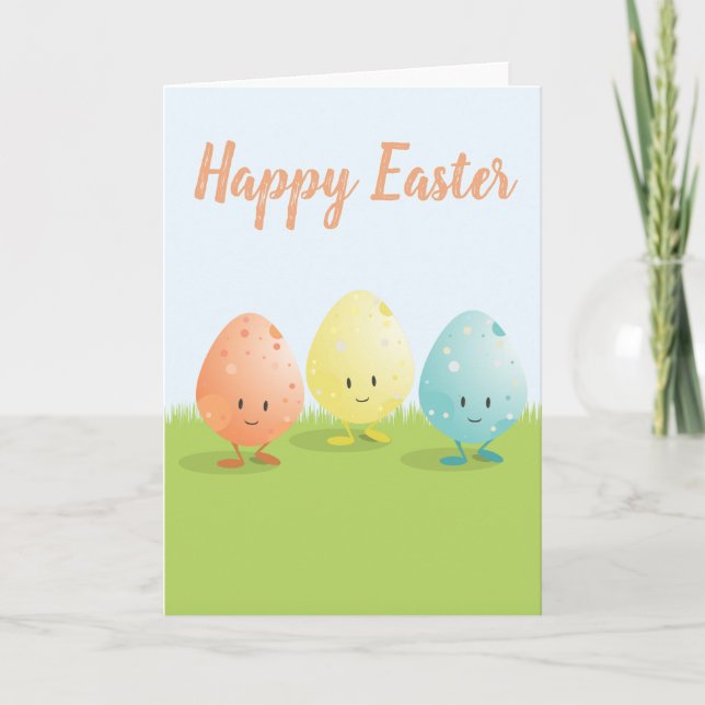 Three Easter Eggs | Greeting Card (Front)