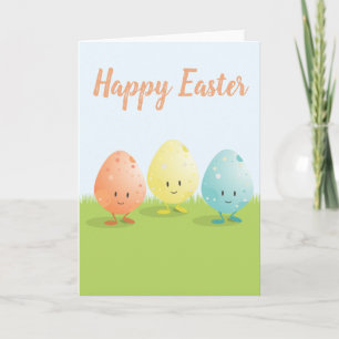 Three Easter Eggs   Greeting Card