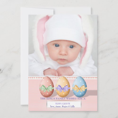 Three Easter Eggs Photo Card