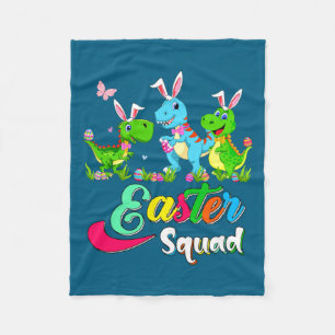 Three Easter Squad Bunny Rexes Sunglasses Fleece Blanket