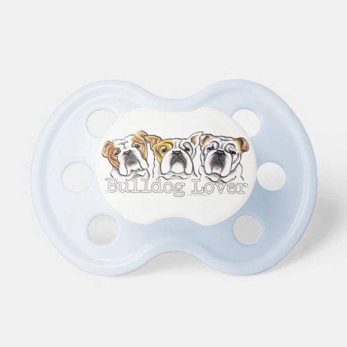 Three English Bulldogs Pacifier