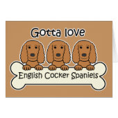 Three English Cocker Spaniels (Front Horizontal)