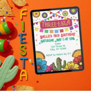 Three-Esta birthday party Invitation