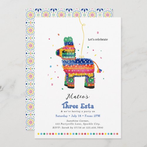 Three_Esta Birthday Piata Invitation