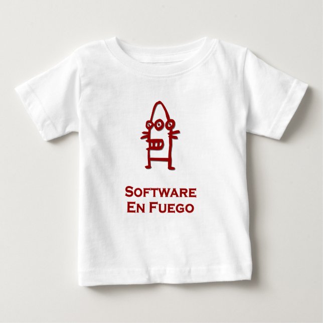 Three Eye Bot Software En Fuego Baby T-Shirt (Front)