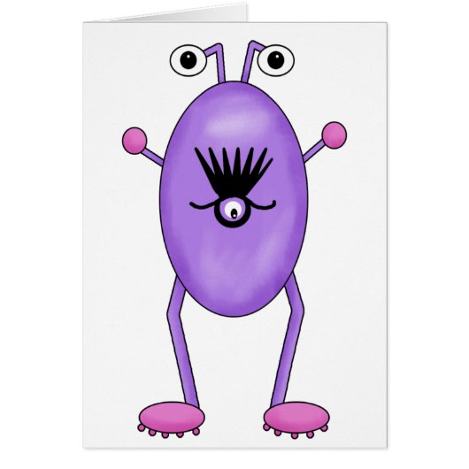Three Eyed Alien Kids Stuff Adult Cards (Front)