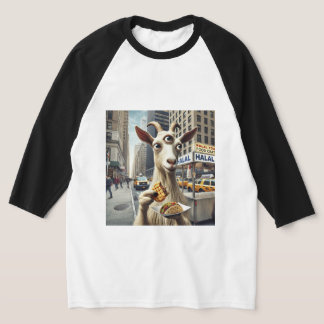 Three Eyed Goat eats Halal in NYC T-Shirt