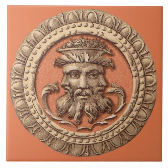 three faces ceramic tile (Front)