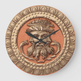 three faces large clock