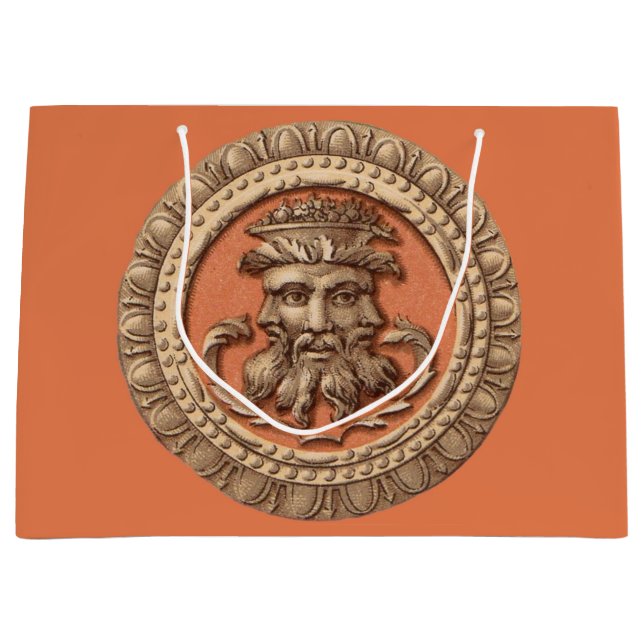  three faces print large gift bag (Front)