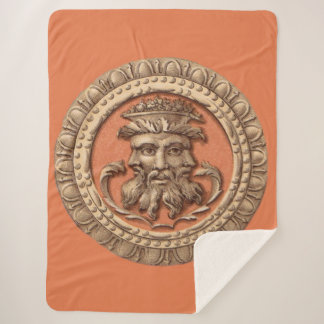 three faces print sherpa blanket