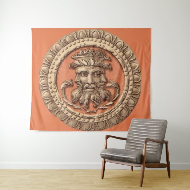 three faces print tapestry (In Situ (Horizontal))