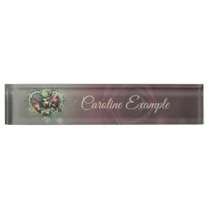Three fairies, the companions of the magic heart. desk name plate