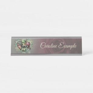 Three fairies, the companions of the magic heart. desk name plate