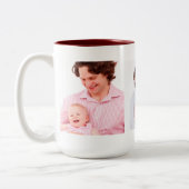 Three Family Photos Template Personalized Two-Tone Coffee Mug (Left)