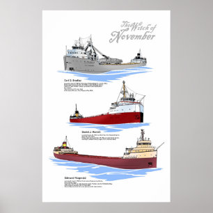 Three famous wrecks history poster