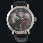 Three Fancy Monkeys Watch<br><div class="desc">Whimsical painting of three gentlemen monkeys dressed in their best finery.  Wonderful oil on canvas by Prague-born Austrian painter,  Gabriel von Max (1840-1915).</div>