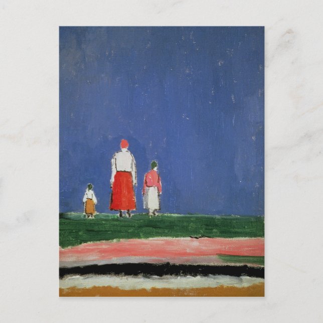 Three Figures, 1913-28 Postcard (Front)