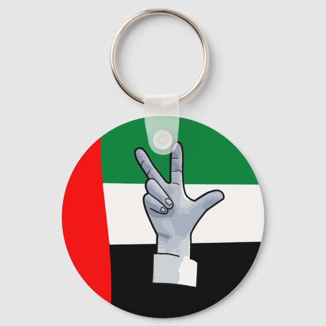 Three finger salute UAE Keychain (Front)