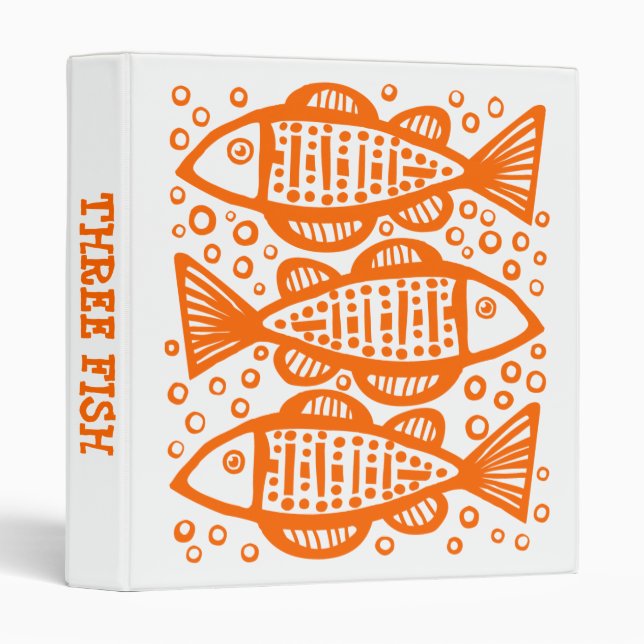 Three Fish - (1.0in) - Orange Binder (Front/Spine)