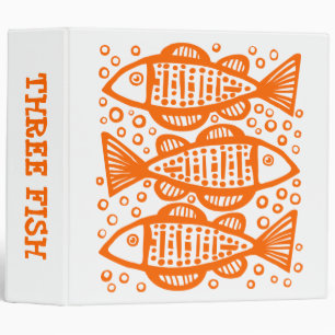 Three Fish - (2.0in) - Orange Binder