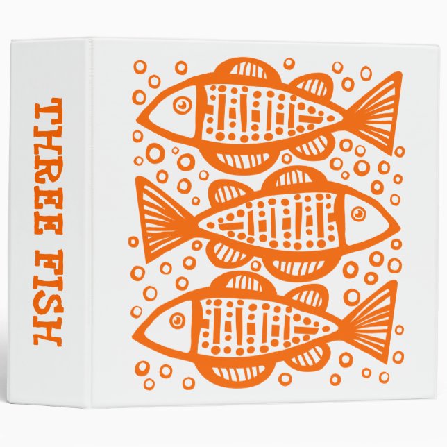 Three Fish - (2.0in) - Orange Binder (Front/Spine)