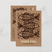 Three Fish - Cardboard Box Tex Business Card (Front/Back)