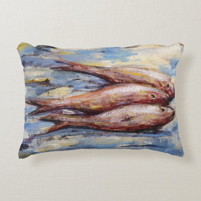 Three Fish Decorative Pillow (Front)