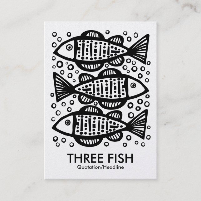 Three Fish - Gold Card (Front)