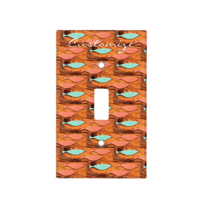 Three Fish Pattern Thunder_Cove Light Switch Cover (Front)