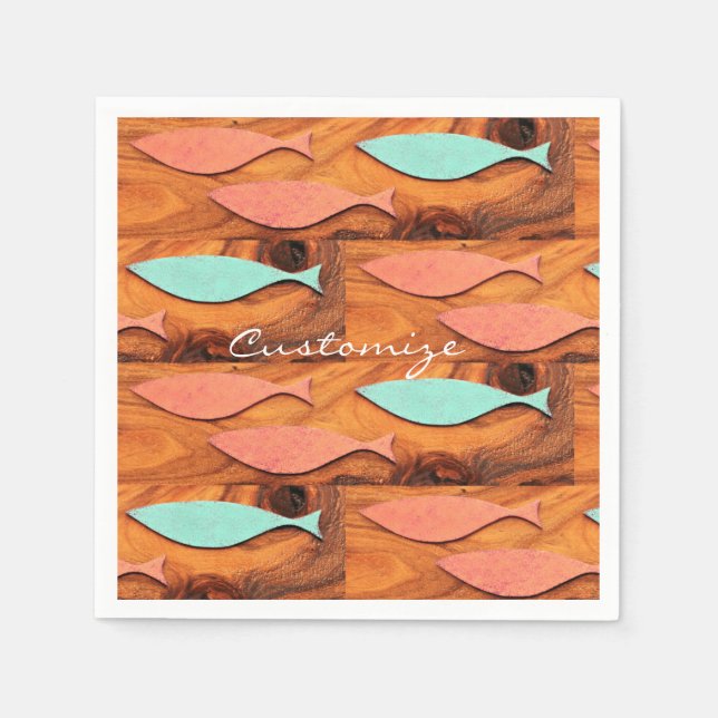 Three Fish Pattern Thunder_Cove Napkins (Front)