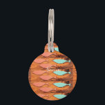 Three Fish Pattern Thunder_Cove Pet ID Tag<br><div class="desc">Three Fish Pattern Thunder_Cove to customize, personalize by changing to your name</div>
