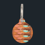 Three Fish Pattern Thunder_Cove Pet ID Tag<br><div class="desc">Three Fish Pattern Thunder_Cove to customize, personalize by changing to your name</div>