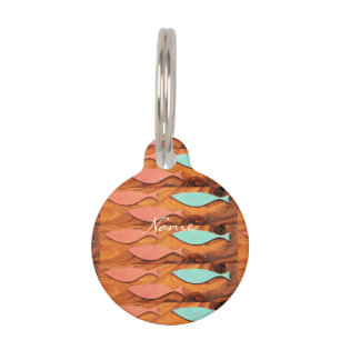 Three Fish Pattern Thunder_Cove Pet ID Tag