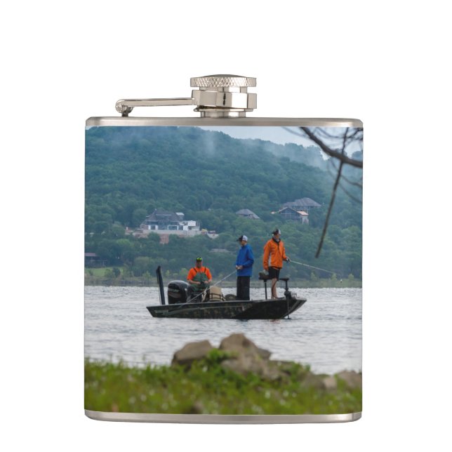 Three Fishermen On Table Rock Flask (Front)